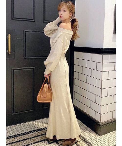 RESEXXY(リゼクシー)の「マーメイドニットワンピース(ワンピース・レディース・ベージュ/ブラウン/ブラック・FREE)」の3枚目の写真