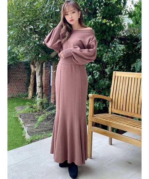 RESEXXY(リゼクシー)の「マーメイドニットワンピース(ワンピース・レディース・ベージュ/ブラウン/ブラック・FREE)」の7枚目の写真