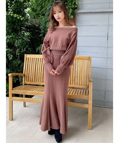 RESEXXY(リゼクシー)の「マーメイドニットワンピース(ワンピース・レディース・ベージュ/ブラウン/ブラック・FREE)」の8枚目の写真