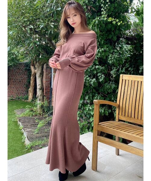 RESEXXY(リゼクシー)の「マーメイドニットワンピース(ワンピース・レディース・ベージュ/ブラウン/ブラック・FREE)」の9枚目の写真