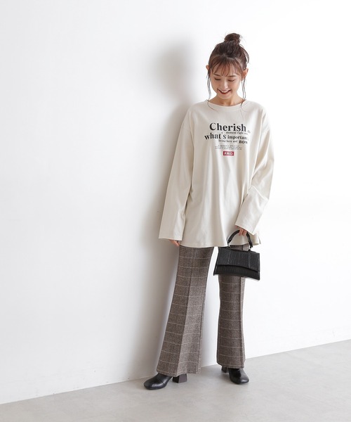 FREE'S MART(フリーズマート)の「◆起毛天竺ロゴプリントロンT(Tシャツ/カットソー・レディース・パープル/ホワイト/ブラック・FREE)」の7枚目の写真