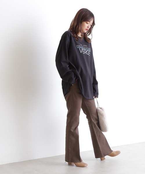 FREE'S MART(フリーズマート)の「◆起毛天竺ロゴプリントロンT(Tシャツ/カットソー・レディース・パープル/ホワイト/ブラック・FREE)」の9枚目の写真