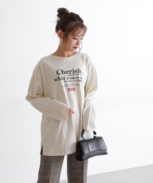 FREE'S MART(フリーズマート)の「◆起毛天竺ロゴプリントロンT(Tシャツ/カットソー・レディース・パープル/ホワイト/ブラック・FREE)」の11枚目の写真