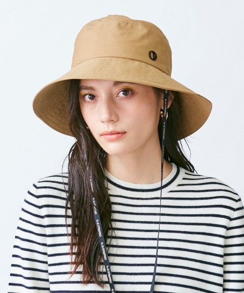 Chapeau d' O（シャポードオー）の「Chapeau d' O C/N PT Ribbon Capeline（ハット・レディース・ネイビー/パープル/ベージュ・M/57.5cm）」の2枚目の写真