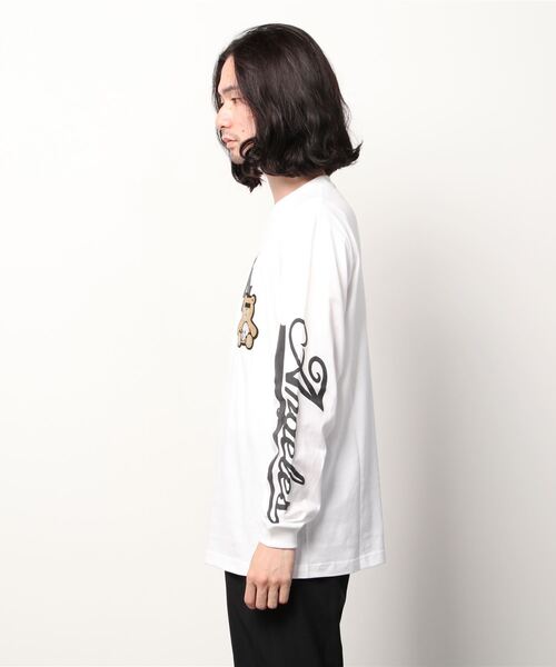 STUD MUFFIN(スタッドマフィン)の「STUD MUFFIN/スタッドマフィン/LA Sleeve Bear アスレチック LS Tシャツ(Tシャツ/カットソー・メンズ・ブラック/ホワイト・3/2/4)」の3枚目の写真