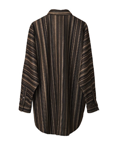 NO ID.（ノーアイディ）の「ms4823- ﾏﾙﾁｽﾄﾗｲﾌﾟﾄﾞﾙﾏﾝｽﾘｰﾌﾞBIG-SH（シャツ/ブラウス・メンズ・ベージュ/グリーン/ブラック・ONE SIZE）」の9枚目の写真