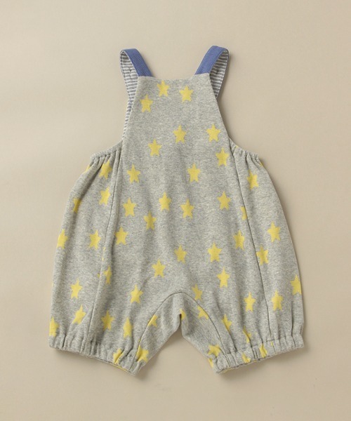 Love&Peace&Money（ラブアンドピースアンドマネー）の「星柄ジャカードサロペット（サロペット/オーバーオール・キッズ・チャコール/ライトグレー・80-90cm/70-80cm）」の4枚目の写真