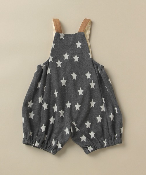 Love&Peace&Money（ラブアンドピースアンドマネー）の「星柄ジャカードサロペット（サロペット/オーバーオール・キッズ・チャコール/ライトグレー・80-90cm/70-80cm）」の5枚目の写真