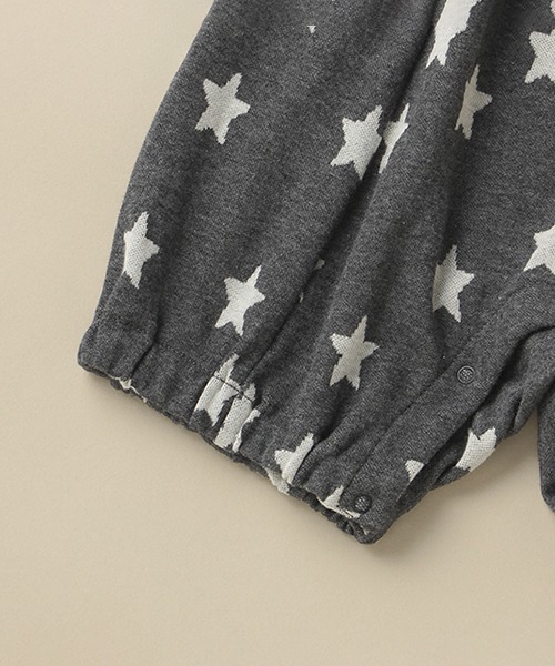 Love&Peace&Money（ラブアンドピースアンドマネー）の「星柄ジャカードサロペット（サロペット/オーバーオール・キッズ・チャコール/ライトグレー・80-90cm/70-80cm）」の7枚目の写真