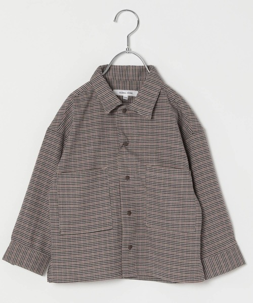 GLOBAL WORK（グローバルワーク）の「【キッズ】イージーケア/TRシャツ長袖/954983（シャツ/ブラウス・キッズ・カーキ/ダークブラウン・110cm/140cm/160cm/130cm/120cm/150cm/100cm）」の2枚目の写真