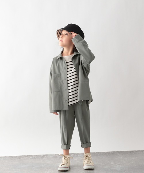 GLOBAL WORK（グローバルワーク）の「【キッズ】イージーケア/TRシャツ長袖/954983（シャツ/ブラウス・キッズ・カーキ/ダークブラウン・110cm/140cm/160cm/130cm/120cm/150cm/100cm）」の13枚目の写真