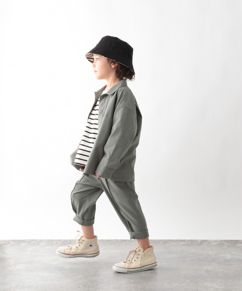 GLOBAL WORK（グローバルワーク）の「【キッズ】イージーケア/TRシャツ長袖/954983（シャツ/ブラウス・キッズ・カーキ/ダークブラウン・110cm/140cm/160cm/130cm/120cm/150cm/100cm）」の9枚目の写真