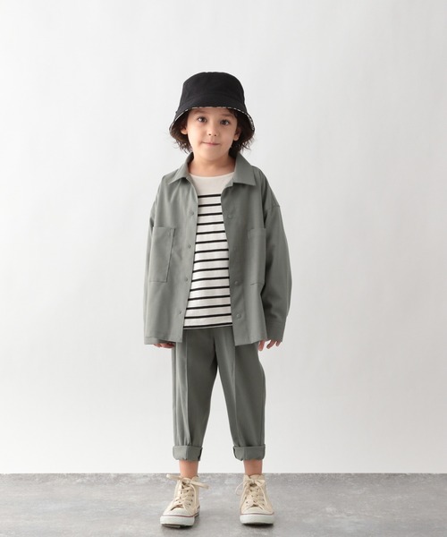 GLOBAL WORK（グローバルワーク）の「【キッズ】イージーケア/TRシャツ長袖/954983（シャツ/ブラウス・キッズ・カーキ/ダークブラウン・110cm/140cm/160cm/130cm/120cm/150cm/100cm）」の11枚目の写真