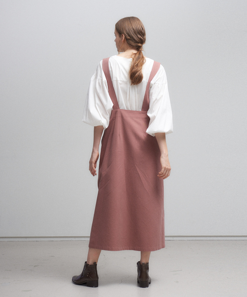 abahouse mavie（アバハウスマヴィ）の「2WAYジャンパースカート（ジャンパースカート・レディース・ベージュ/スモークピンク/チャコールグレー・フリー）」の8枚目の写真