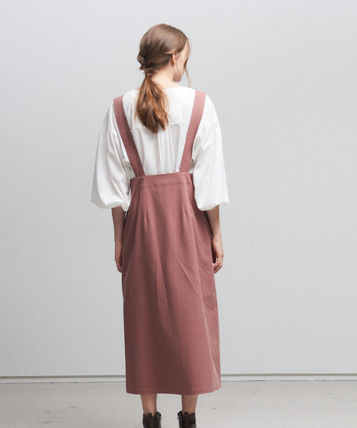 abahouse mavie（アバハウスマヴィ）の「2WAYジャンパースカート（ジャンパースカート・レディース・ベージュ/スモークピンク/チャコールグレー・フリー）」の10枚目の写真