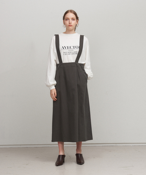 abahouse mavie（アバハウスマヴィ）の「2WAYジャンパースカート（ジャンパースカート・レディース・ベージュ/スモークピンク/チャコールグレー・フリー）」の13枚目の写真