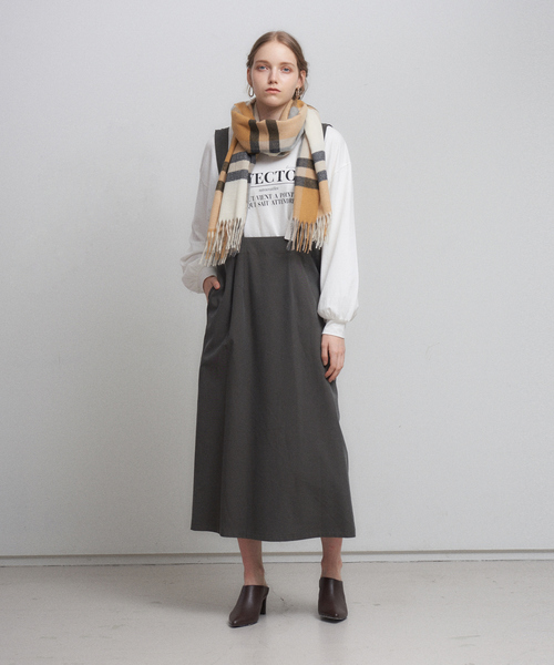abahouse mavie（アバハウスマヴィ）の「2WAYジャンパースカート（ジャンパースカート・レディース・ベージュ/スモークピンク/チャコールグレー・フリー）」の15枚目の写真