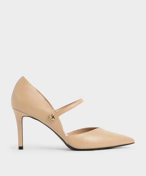 CHARLES & KEITH(チャールズ & キース)の「クロックエフェクト ドルセイスティレットパンプス / Croc-Effect D'Orsay Stiletto Pumps(パンプス・レディース・ベージュ/バーガンディー/ブラック系その他4・22.5cm/23cm/23.5cm/24.5cm/25cm/25.5cm)」の3枚目の写真