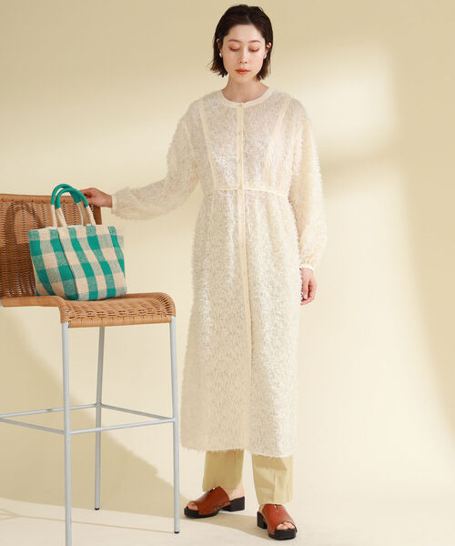 Ray BEAMS(レイビームス)の「Ray BEAMS / フリンジ リボンベルト ワンピース(ワンピース・レディース・ブラック/ホワイト系その他6/グリーン系その他2・ONE SIZE)」の9枚目の写真