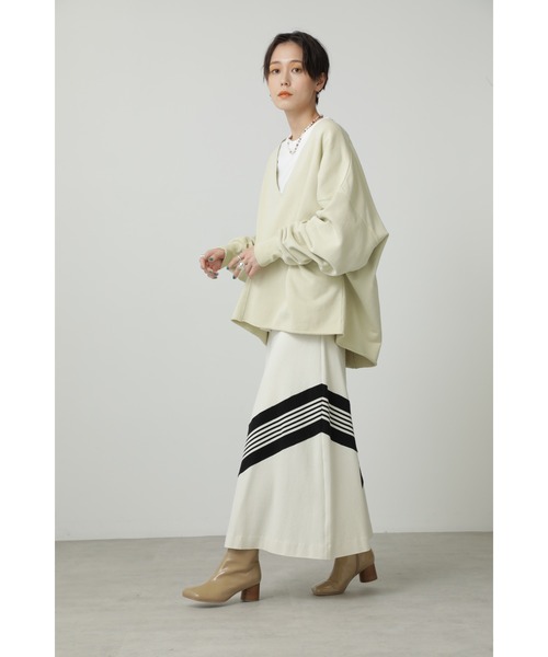 トレーナー スウェット (CREOLME)キーネックオーバースウェット レディース CREOLME（クレオルム）の「(CREOLME)キーネックオーバー