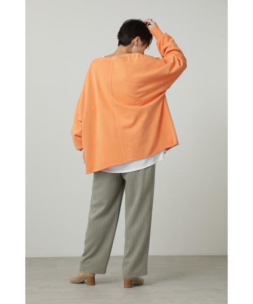 CREOLME（クレオルム）の「(CREOLME)Vネックオーバースウェット（スウェット・レディース・オレンジ/ベージュ/ブルー・ONE SIZE）」の13枚目の写真