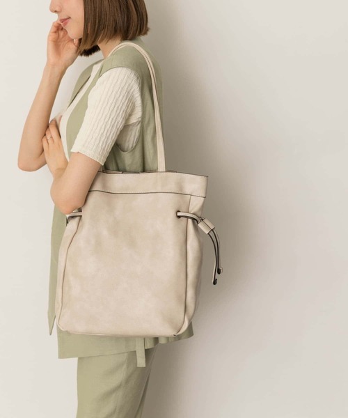 RODE SKO(ロデスコ)の「キンチャク風トートバッグ(トートバッグ・レディース・ブラック/アイボリー/シルバー/キャメル/ブルー/オリーブ・ONE)」の22枚目の写真