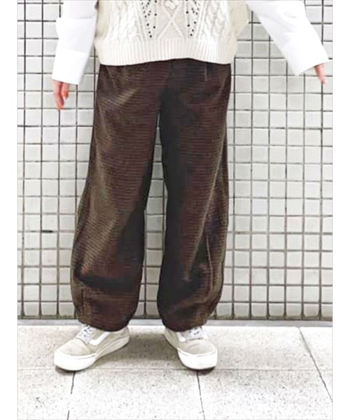 Samansa Mos2 blue(サマンサモスモスブルー)の「チェック柄パンツ(その他パンツ・レディース・ベージュ/チャコール/グレー/ブラウン・フリ-)」の3枚目の写真