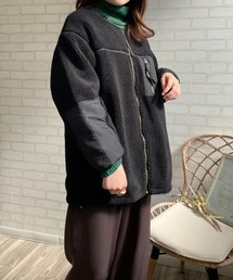 A.N.L | パイピングボアコート(ムートンコート)