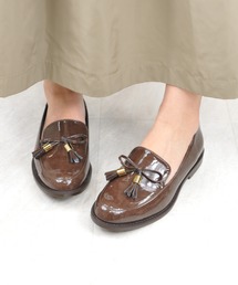 【Sweet table】 タッセル付きエナメルローファーパンプス