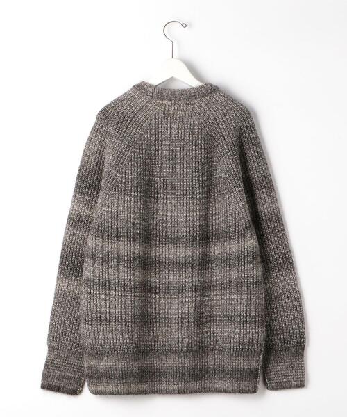 BRACTMENT（ブラクトメント）の「＜BRACTMENT（ブラクトメント）＞アンダイド アルパカコットン カスリ クルーネック ニット（ニット/セーター・メンズ・グレー/ナチュラル・36/38/40）」の8枚目の写真