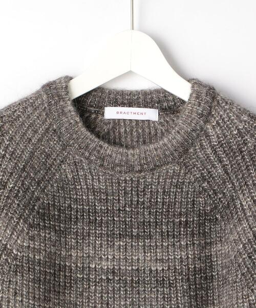 BRACTMENT（ブラクトメント）の「＜BRACTMENT（ブラクトメント）＞アンダイド アルパカコットン カスリ クルーネック ニット（ニット/セーター・メンズ・グレー/ナチュラル・36/38/40）」の5枚目の写真