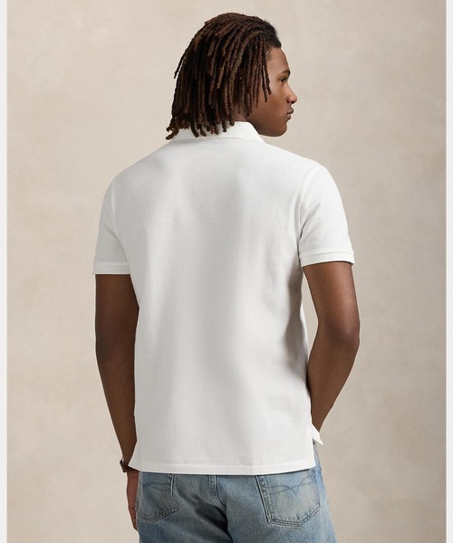 POLO RALPH LAUREN(ポロ ラルフ ローレン)の「カスタム スリム フィット メッシュ ポロ シャツ(ポロシャツ・メンズ・ホワイト・S/M/L/XL/XS/XXL)」の3枚目の写真