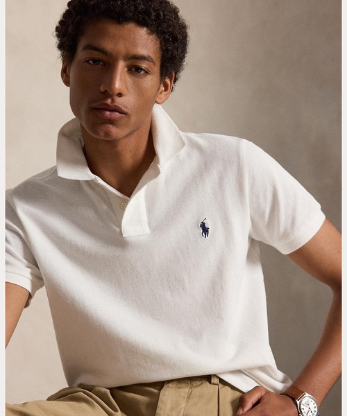 POLO RALPH LAUREN（ポロ ラルフ ローレン）の「アイコニック メッシュ ポロシャツ（ポロシャツ・メンズ・ホワイト・S/M/L/XL/XS/XXL）」の5枚目の写真