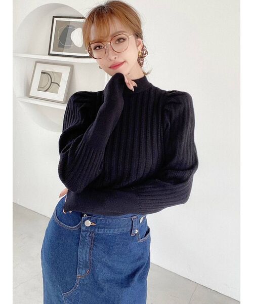 RESEXXY（リゼクシー）の「カラーフレームクリアメガネ（メガネ・レディース・ブラック/ブラウン・FREE）」の4枚目の写真