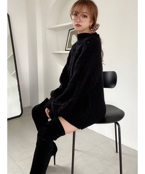 RESEXXY（リゼクシー）の「カラーフレームクリアメガネ（メガネ・レディース・ブラック/ブラウン・FREE）」の7枚目の写真