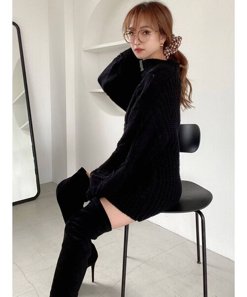 RESEXXY（リゼクシー）の「カラーフレームクリアメガネ（メガネ・レディース・ブラック/ブラウン・FREE）」の9枚目の写真