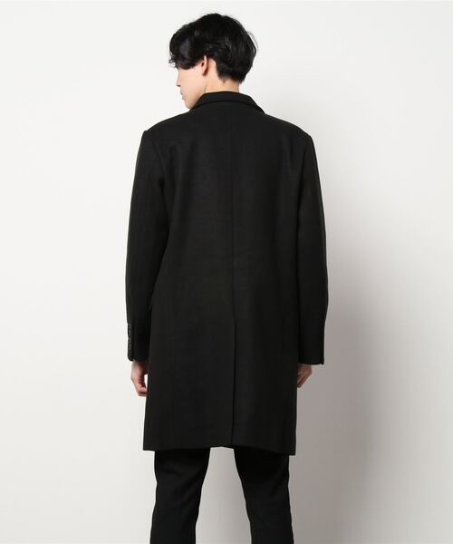 AZUL by moussy(アズールバイマウジー)の「WASHABLE CHESTER COAT/ウォッシャブルチェスターコート(チェスターコート・メンズ・ブラック系その他/ブラック・MEDIUM/SMALL/LARGE)」の5枚目の写真