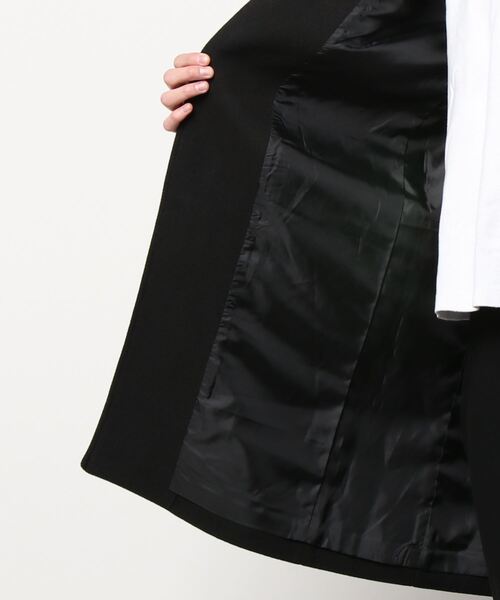 AZUL by moussy(アズールバイマウジー)の「WASHABLE CHESTER COAT/ウォッシャブルチェスターコート(チェスターコート・メンズ・ブラック系その他/ブラック・MEDIUM/SMALL/LARGE)」の3枚目の写真