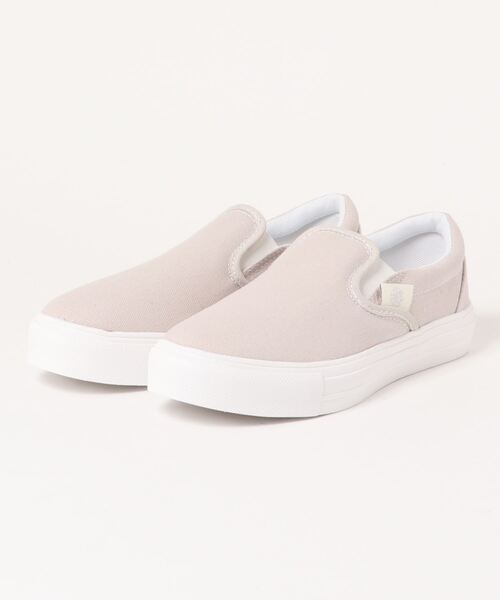 earth music&ecology(アースミュージックアンドエコロジー)の「《earth music&ecology》サステナブルスリッポン EM-681(スリッポン・レディース・ブラック/アイボリー・23.0cm/23.5cm/22.5cm/24.5cm/24.0cm)」の1枚目の写真