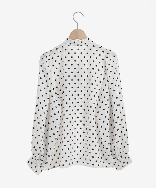 MAJESTIC LEGON（マジェスティックレゴン）の「とろみボウタイブラウス（シャツ/ブラウス・レディース・オフホワイト/ホワイト系その他/ブラック・MEDIUM）」の16枚目の写真