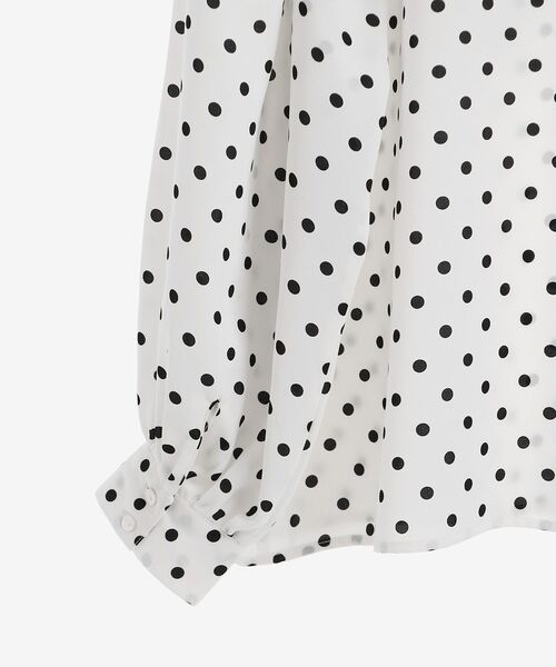 MAJESTIC LEGON（マジェスティックレゴン）の「とろみボウタイブラウス（シャツ/ブラウス・レディース・オフホワイト/ホワイト系その他/ブラック・MEDIUM）」の18枚目の写真