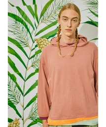 AlexanderLeeChang アレキサンダーリーチャン / HOODED LT 22 切り替えフーディー フェイクレイヤードカットソーパーカー / AC012205