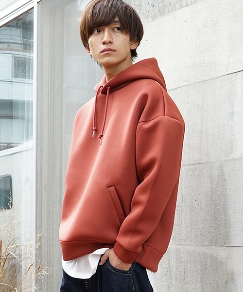 MinoriTY(マイノリティ)の「【MinoriTY】ルーズパーカー オーバーサイズ スウェット ポンチ エアリー ビッグシルエット プルパーカー トレーナー 秋服(スウェット・メンズ・アイボリー/グレー系その他/レンガ/チャコール・S/M/L)」の20枚目の写真