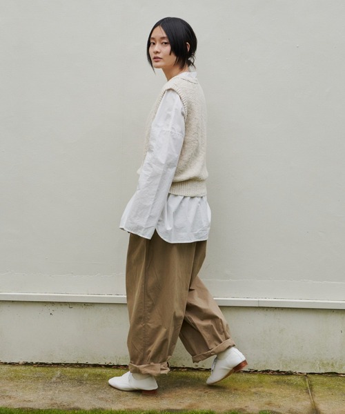 Libra Cue（リブラ キュー）の「ステッチラインブークレーベスト（ベスト・レディース・ブラック/アイボリー・FREE）」の18枚目の写真