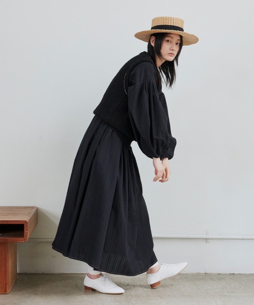 Libra Cue（リブラ キュー）の「ステッチラインブークレーベスト（ベスト・レディース・ブラック/アイボリー・FREE）」の13枚目の写真