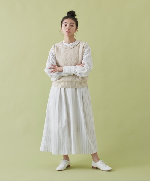 Libra Cue（リブラ キュー）の「ステッチラインブークレーベスト（ベスト・レディース・ブラック/アイボリー・FREE）」の21枚目の写真