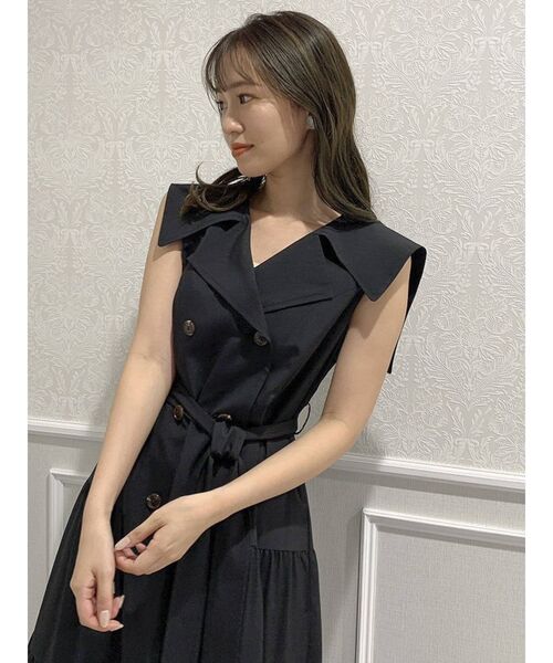 dazzlin（ダズリン）の「ビッグカラートレンチワンピース（ワンピース・レディース・ブラック/ベージュ・FREE）」の10枚目の写真