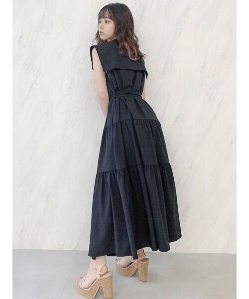 dazzlin（ダズリン）の「ビッグカラートレンチワンピース（ワンピース・レディース・ブラック/ベージュ・FREE）」の3枚目の写真