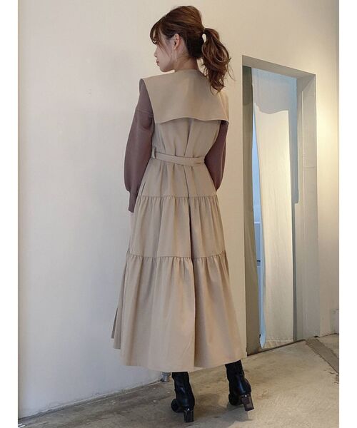 dazzlin（ダズリン）の「ビッグカラートレンチワンピース（ワンピース・レディース・ブラック/ベージュ・FREE）」の17枚目の写真