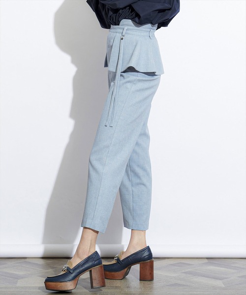 REDYAZEL(レディアゼル)の「ウエストペプラムパンツ(その他パンツ・レディース・ネイビー/サックスブルー/グリーン・SMALL/MEDIUM)」の16枚目の写真